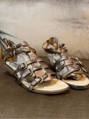 Sofft Metallic Bronze Multi-Strap Gladiator Sandals